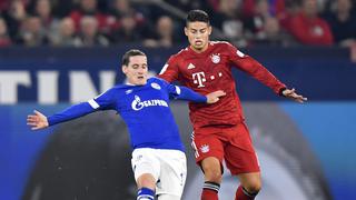 Bayern Múnich venció 2-0 a Schalke 04 con goles de James Rodríguez y Lewandowski