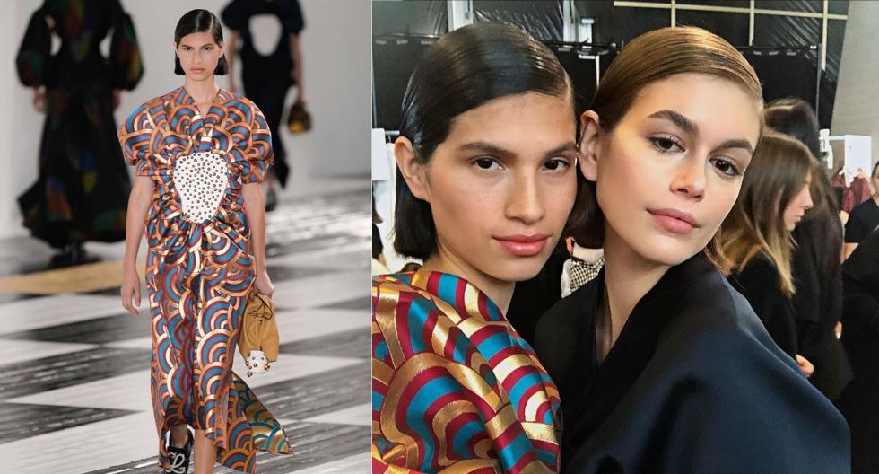 Patricia del Valle compartió pasarela junto a la modelo Kaia Gerber en el fashion show de la firma Loewe. Su debut está dando la vuelta al mundo. (Fotos: IG/ @patricia_delvalle)