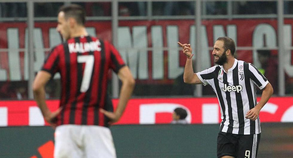 Juventus, de la mano de Gonzalo Higuaín, logró imponerse al Milan por la Serie A. (Foto: Getty Images)