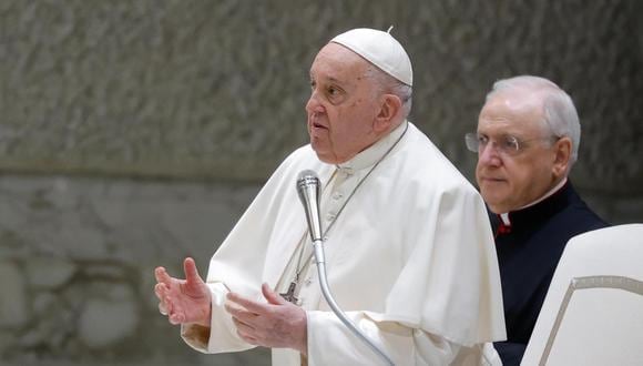 El Papa Francisco asiste a la audiencia general semanal en la sala Paolo VI, Ciudad del Vaticano, el 29 de noviembre de 2023. (Papá) EFE/EPA/GIUSEPPE LAMI
