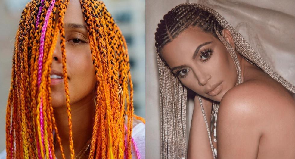 Las trenzas jumbo es el peinado preferido de las celebridades. Recorre la galería para conocer más detalles. (Foto: @kimkardashian / @aliciakeys)