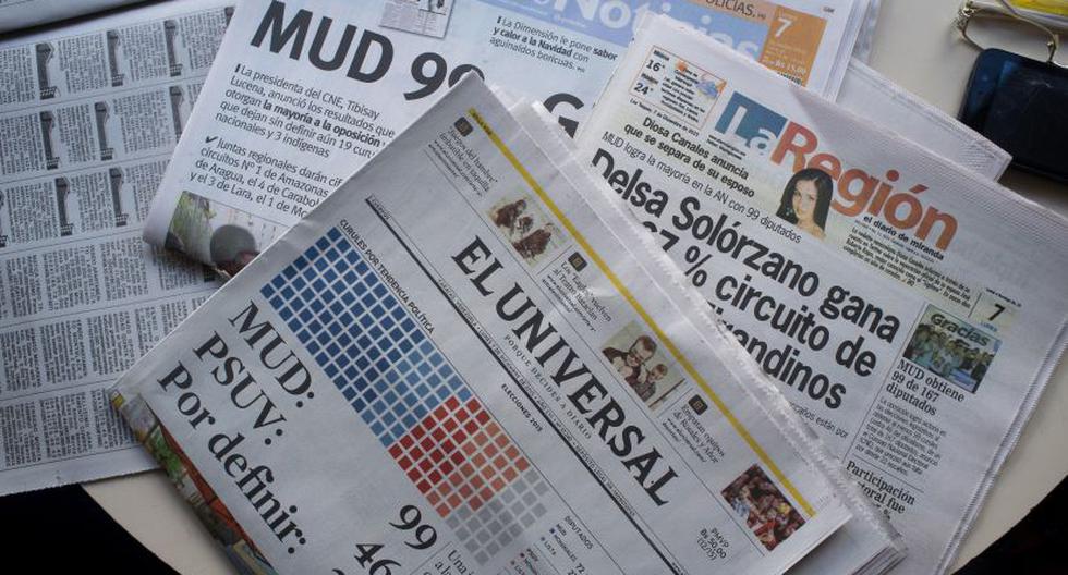 Diario de Venezuela publican triunfo de la oposición. (Foto: EFE)