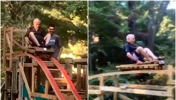 Luego de varios meses, Elliot Ryan culminó la construcción de una montaña rusa en el jardín de la casa de sus abuelos. Su gesto se volvió viral en las redes sociales. (Foto: @NBC10_Sam / Twitter)