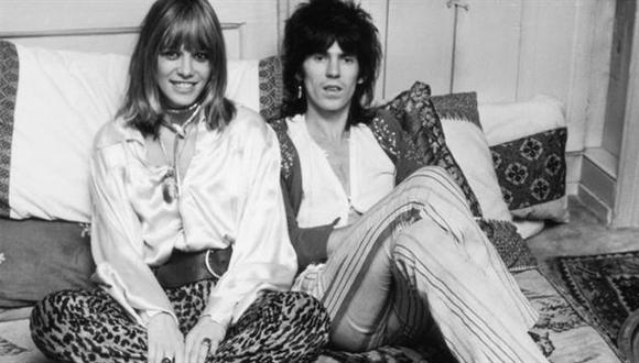 Anita Pallenberg y Keith Richards, de los Rolling Stones, fueron una pareja explosiva en la década del sesenta.