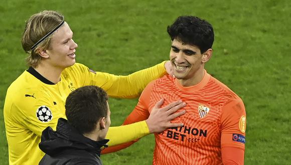 Erling Haaland anotó un doblete en el Borussia Dortmund vs. Sevilla. (Foto: AFP)