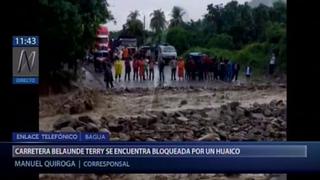 Bagua: huaico bloquea carretera y decenas de vehículos quedan varados | VIDEO