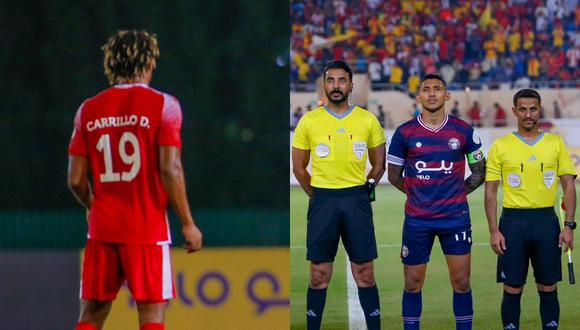 Andreé Carrillo y Christofer Gonzáles se enfrentaron por la Segunda División de Arabia. (Foto: Composición/Twitter)