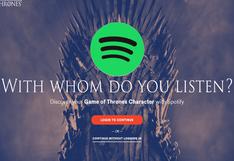 Game of Thrones: ¿qué personaje eres? Spotify tiene la respuesta