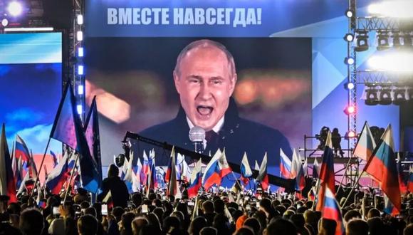 Vladimir Putin se dio un baño de masas en Moscú. (Getty Images).