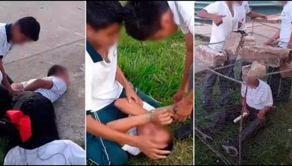 México: estudiantes atan y meten a una jaula a un compañero