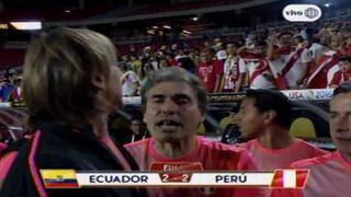 Ricardo Gareca discutió con hinchas tras empate con Ecuador