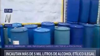 Ventanilla: Policía incauta más de 5.000 litros de alcohol etílico almacenados en centro recreacional | VIDEO 