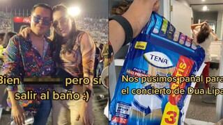 Usaron pañales durante el concierto de Dua Lipa para no ir al baño