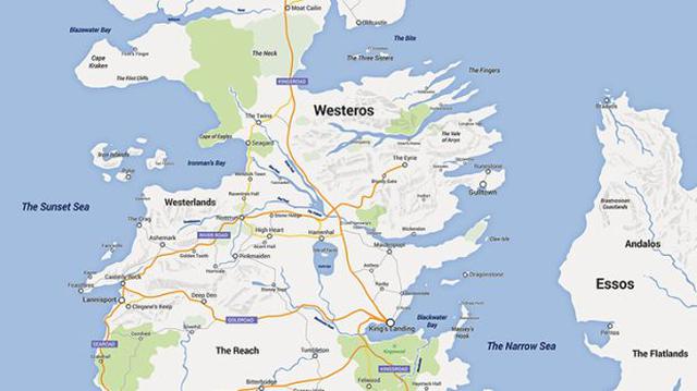Google Maps: así luciría el universo de "Game of Thrones" - 1