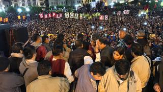 Profesores en huelga se reagrupan en plaza San Martín tras marcha en Centro de Lima