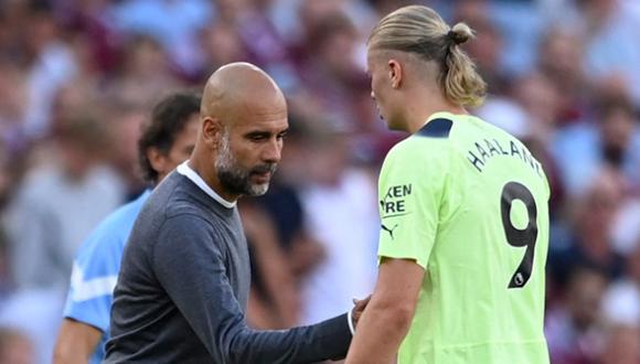 Pep Guardiola comparó el gol de Erling Haaland con el de Johan Cruyff. (Foto: EFE)