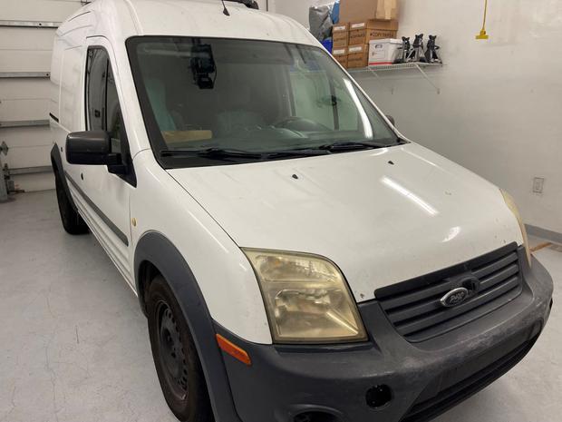 This undated image released by the North Port Police Department in Florida shows the 2012 Ford Transit van where Gabrielle Petito and Brian Laundrie were riding.