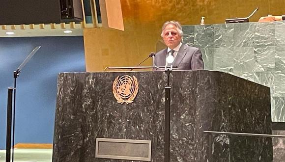 El embajador del Perú ante la ONU, Manuel Rodríguez Cuadros, habló sobre el conflicto entre Rusia y Ucrania. (Foto: Representación del Perú ante NNUU).