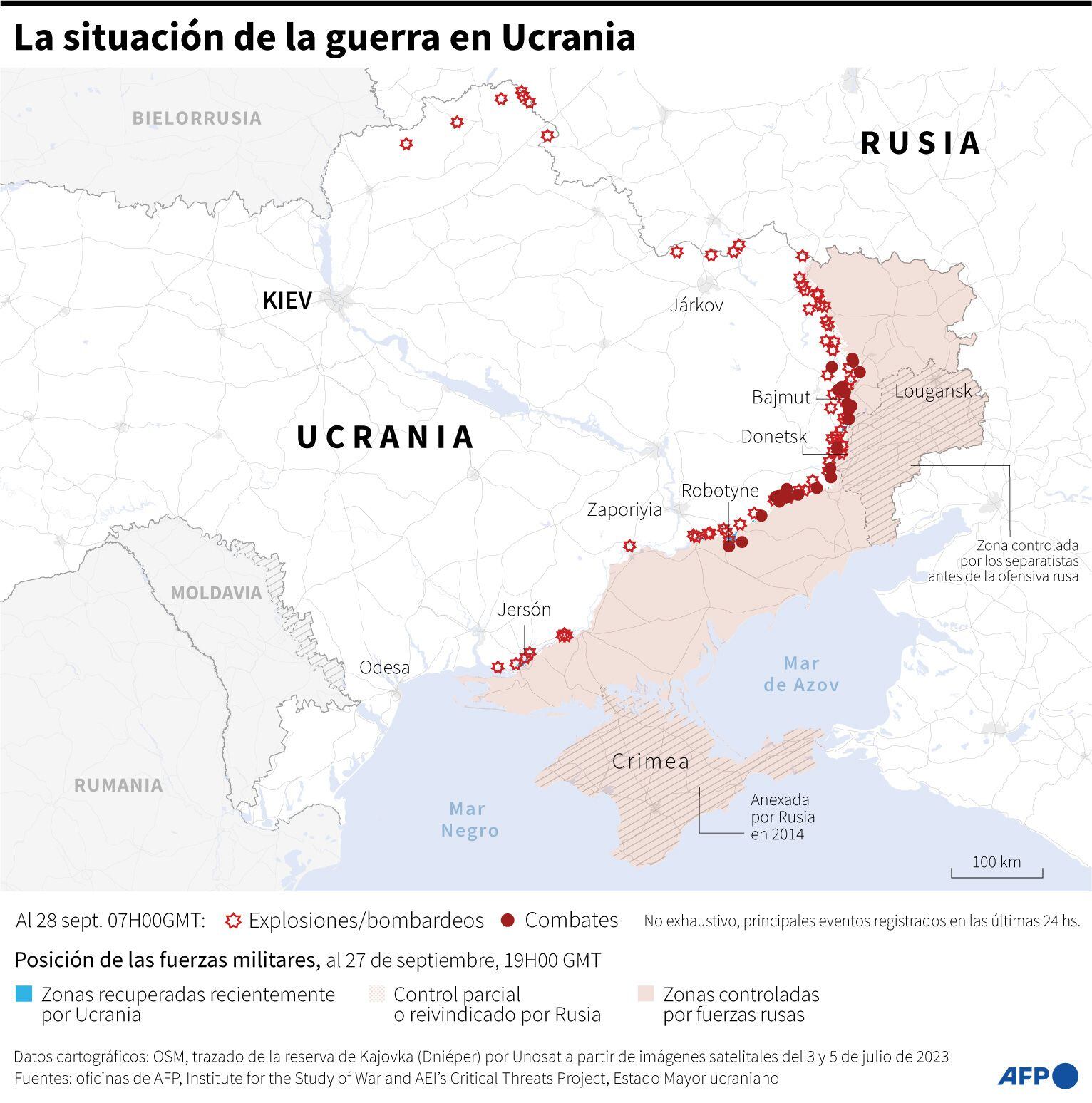 The war in Ukraine on September 28, 2023. (AFP).