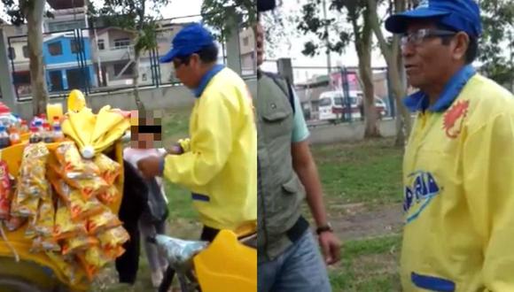 Detienen a vendedor de helados por presuntos tocamientos a menor en parque Huáscar de VES. (Captura: Facebook)