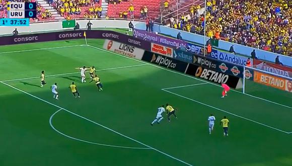 Canobbio adelantó a Uruguay contra Ecuador en Quito. El partido va 1 a 0 | Captura de video / Twitter