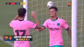 El gol de Coutinho tras genial combinación entre Messi y Trincao para el 1-0 del Barcelona ante Girona | VIDEO