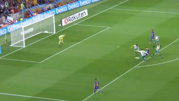 Lionel Messi marcó el cuarto del Barcelona ante Eibar con una exquisita definición. (Foto: captura de video)