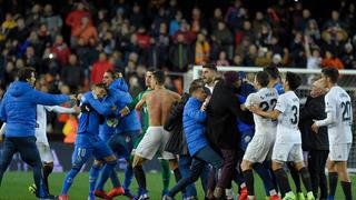 Patadas, cabezazos y trompadas: así fue el Valencia-Getafe por la Copa del Rey | VIDEO