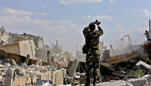 El gobierno de Siria calificó como "brutal agresión" los ataques de EE.UU., Reino Unido y Francia. (AFP)