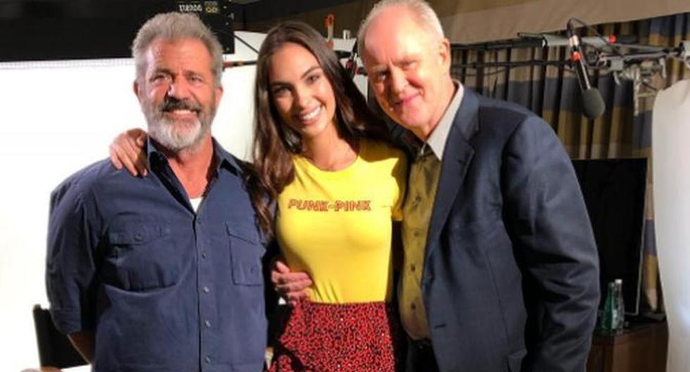 Natalie Vértiz se codea con las estrellas Mel Gibson y a John Lithgow.(Foto: Instagram)