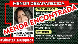 Menor de 13 años que fue reportada como desaparecida en Ate Vitarte fue encontrada en Chile