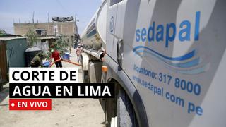 Corte de agua Sedapal: interrupción del servicio en distritos de Lima