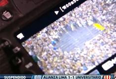 Alianza Lima vs Universitario: momento en que suspendieron Clásico por bombarda