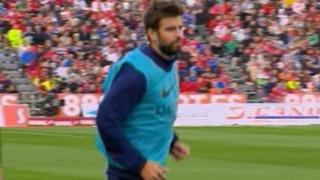 Luis Enrique hizo calentar a Gerard Piqué pero nunca ingresó