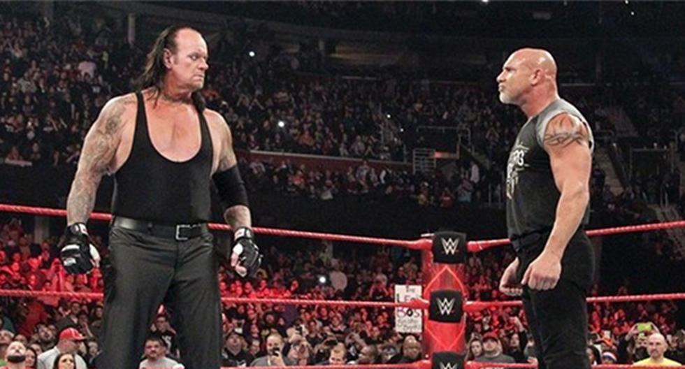 Goldberg calentó la previa del Royal Rumble con su aparición en RAW, pero se encontró con Undertaker y generó la locura en los fanáticos de la WWE. (Foto: WWE)