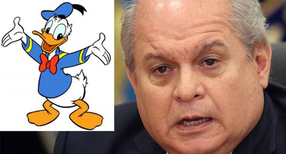 El primer ministro Pedro Cateriano hizo una imitación del Pato Donald. (Foto: Agencia Andina / Internet)