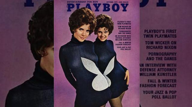 Era octubre de 1970 cuando Playboy publicó su primera portada con dos mellizas como protagonistas. (Playboy)