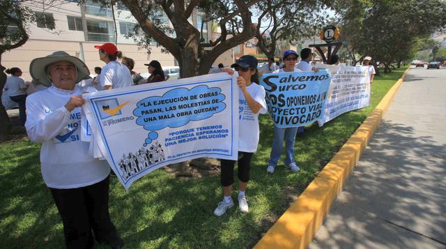 Fotos: vecinos de Surco salen a protestar por una obra vial - 1