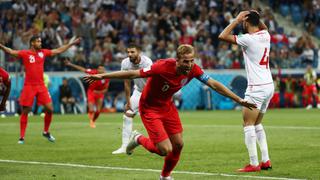 Inglaterra venció 2-1 a Túnez en tiempo de descuento en el Mundial Rusia 2018