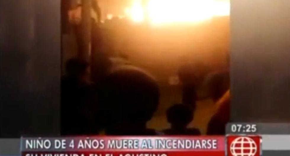Incendio en El Agustino (Foto: América Televisión)