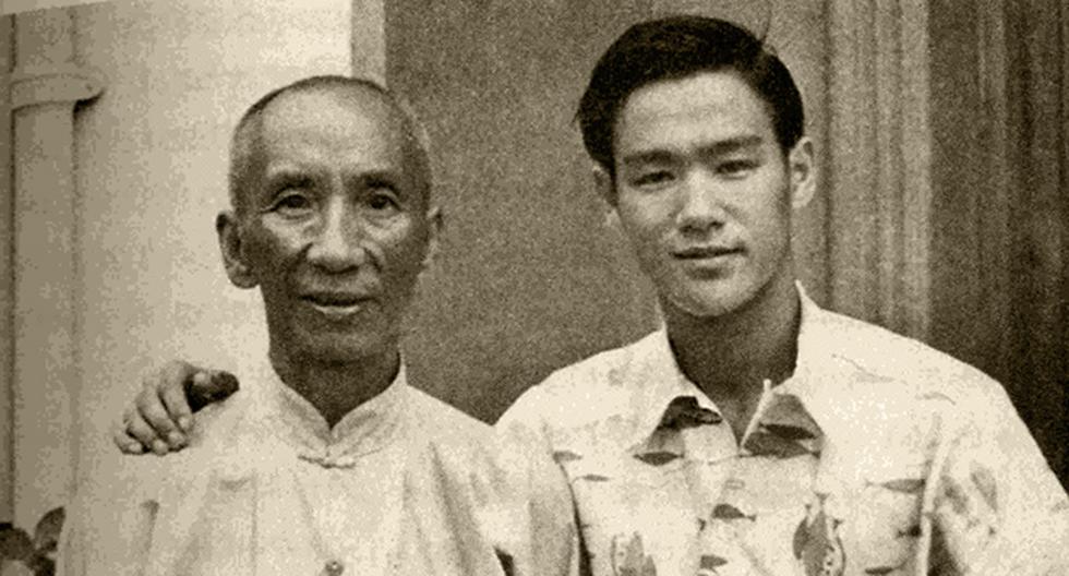 Yip Man y Bruce Lee en una foto tomada en 1956. (Foto:Difusión)