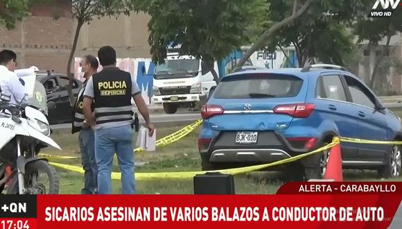 El conductor de una camioneta fue asesinado por sicarios en Carabayllo. (Foto: ATV+)