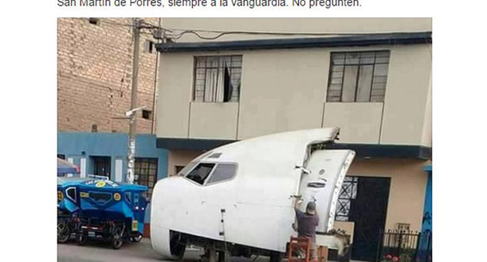 Esta es la imagen del avión que se volvió viral en Facebook. (Foto: Facebook|Sánchez Zárate)