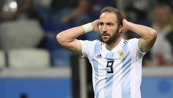 Gonzalo Higuaín renunció a la selección argentina, luego de disputar la Copa del Mundo 2018. (Foto: EFE)