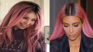 Instagram: Kim Kardashian y Thalía desatan duelo por 'look pink' | FOTOS