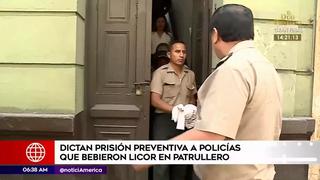 Callao: dictan prisión preventiva a policías detenidos por beber licor en patrullero junto a dos mujeres 