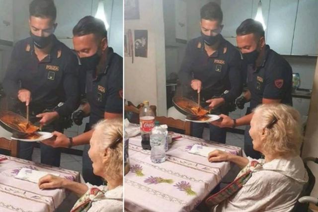 Una anciana de 87 años, que vive en Florencia, Italia, pudo pasar una linda noche gracias al accionar de dos policías. (Foto: Instagram/poliziadistato_officialpage)