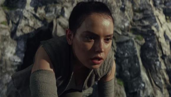 Daisy Ridley en una escena de "Star Wars: The Last Jedi". (Captura: YouTube)