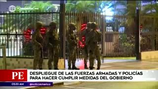 Fuerzas Armadas y Policía despliegan unidades en la capital para cumplir las medidas de aislamiento