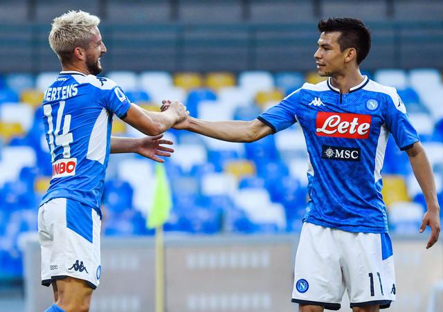 Con Hirving Lozano de titular, Napoli enfrentó a Sampdoria por la Serie A de Ecuador | Foto: Agencias
